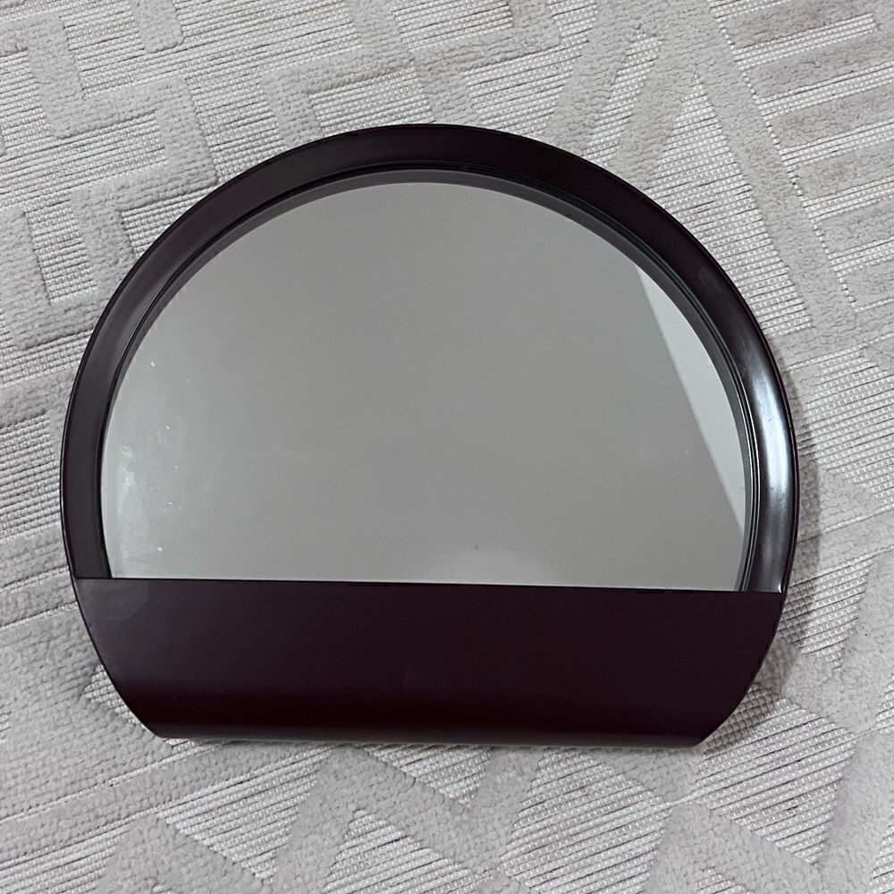 Maroon Wall Mirror with Shelf Pocket